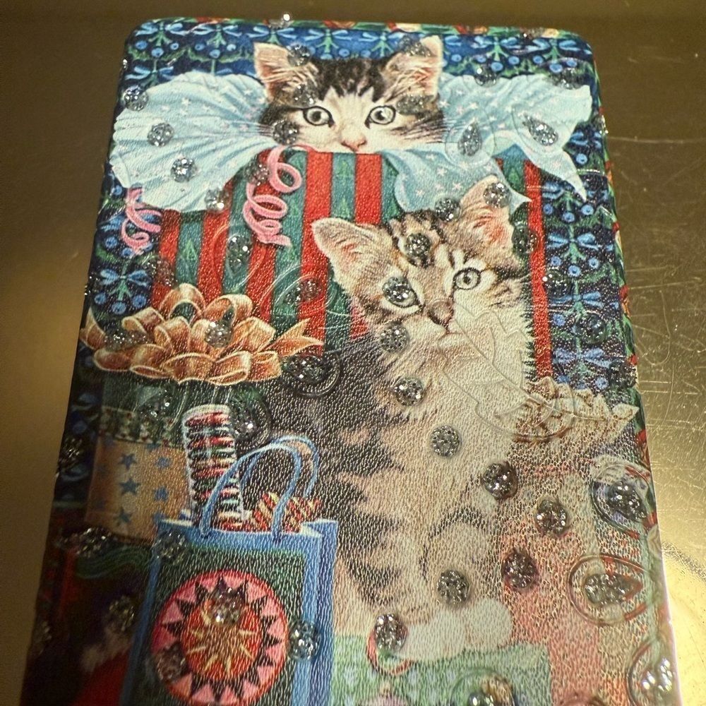 Compact Mirror Colorful Cat-Themed